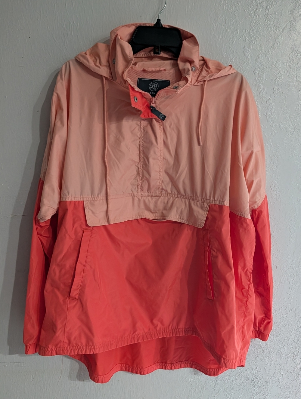 Lauren James Two-Tone Peach & Coral Windbreaker